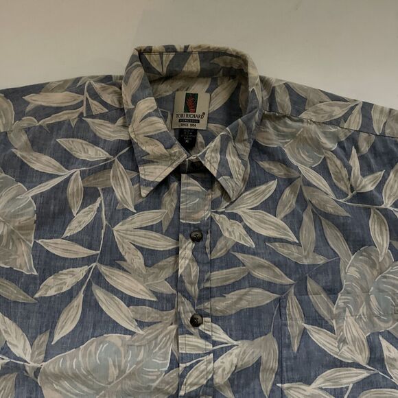 Tori Richard Hawaiian Shirt Floral Mens XL Short Sleeve USA Tropical Beachy USA‎ - Picture 2 of 10